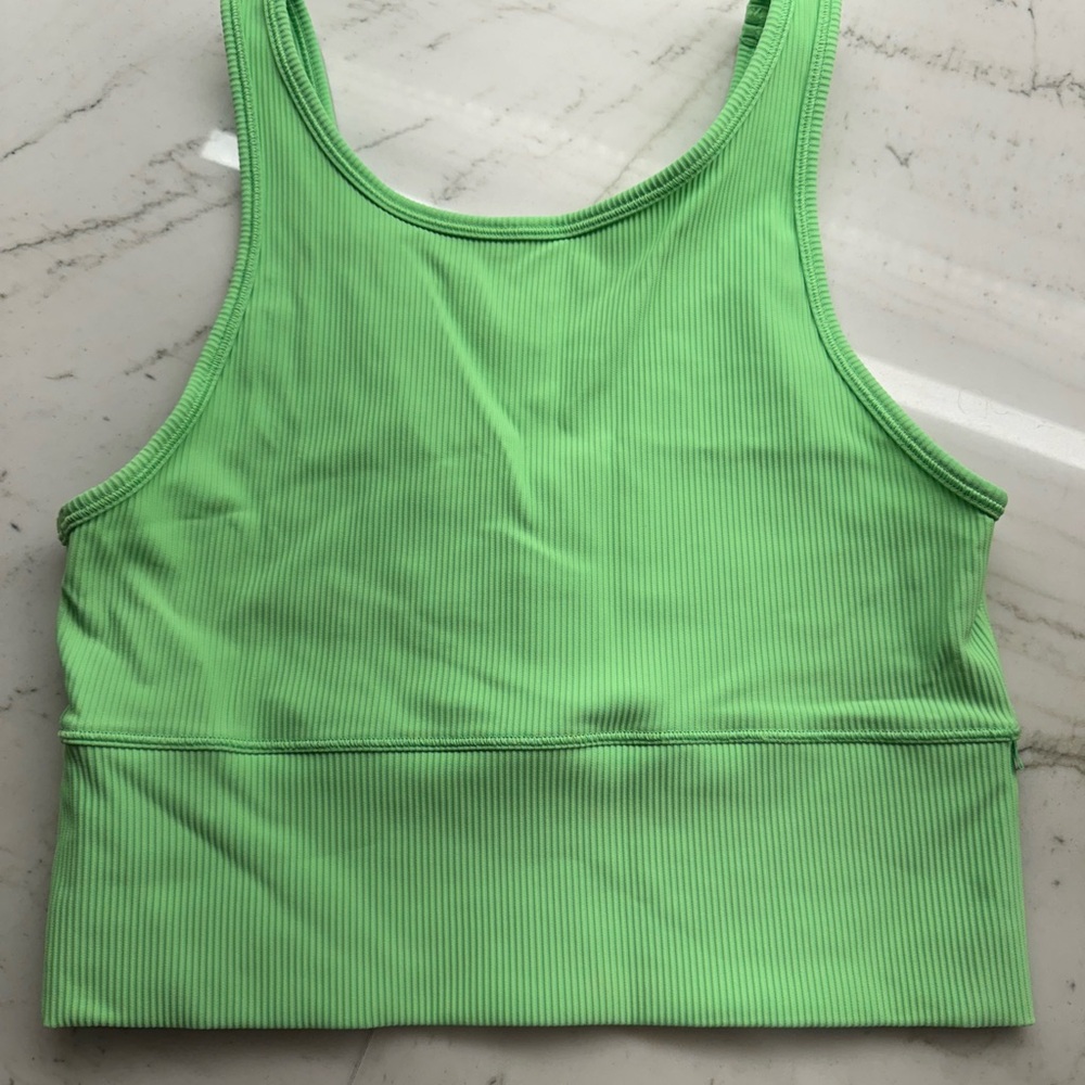 Green Ribbed Women's Lululemon Tank Top